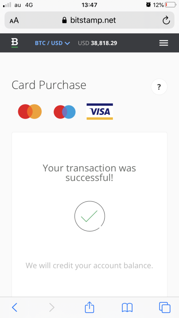 Your transaction was succesful!